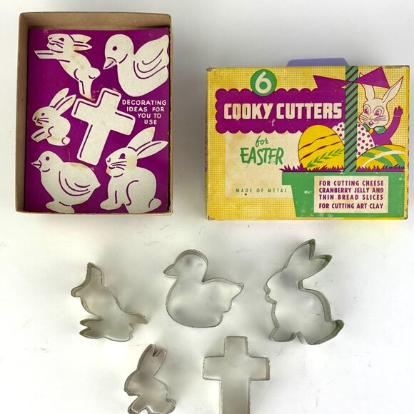 Vintage Easter Candle & Cookie Cutter Bundle 1950's - Picture 8 of 12